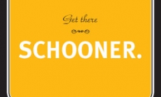 Beer Coaster: Get there schooner