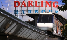 Sydney Monorail providing quick access to Darling Harbour